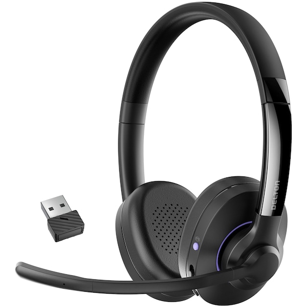 Delton 60X Wireless Bluetooth Over The Head Noise Canceling Stereo Computer Headset Auto-Pair USB DBTHEAD60XBTDL - main